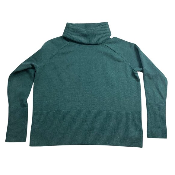 Athleta Alpine Turtleneck Sweater Women's Size Small Seaweed Snack Wool Cashmere - Picture 1 of 13